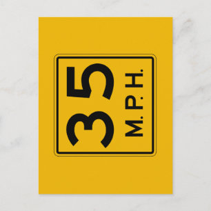 Postal Velocidad de aviso en inglés, Signo de advertencia