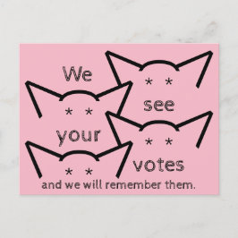 Postal Vemos sus votos y recordaremos la resistencia