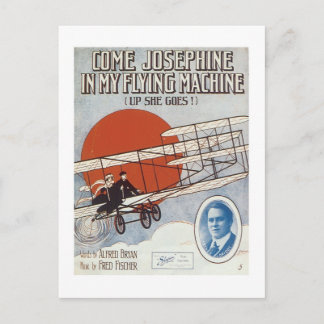 Postal Ven A Josephine En Mi Songbo Vintage De Máquina Vo
