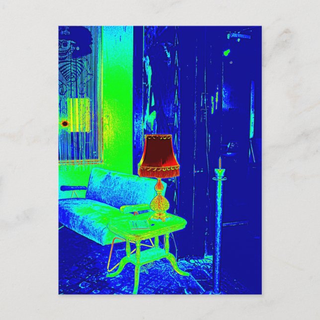 Postal Ven a mi casa... (Anverso)