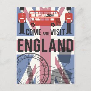 Postal Ven a visitar Inglaterra