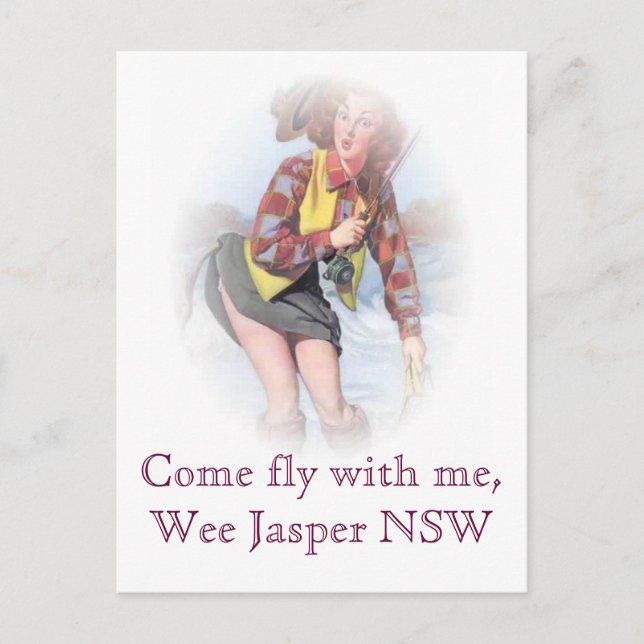 Postal Ven a volar conmigo, Wee Jasper NSW (Anverso)