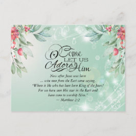 Postal Ven y déjanos adorarle a Matthew 2:2 Navidades de 