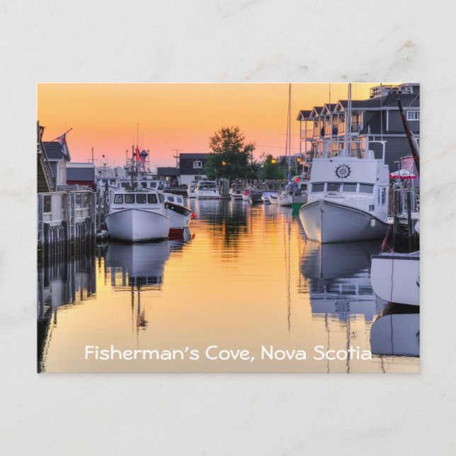 Postal Vena de pescadores, paso este, Nueva Escocia (Anverso)