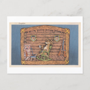 Postal Venado como cazador divertida cosecha