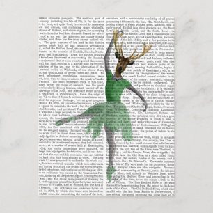 Postal Venado de ballet en verde