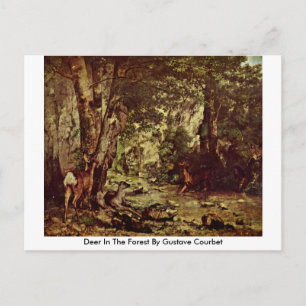 Postal Venado En El Bosque Por Gustave Courbet