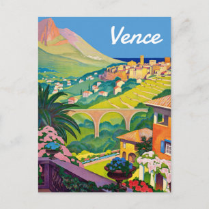 Postal Vence, Riviera Francesa, Francia,