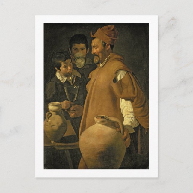 Postal Vendedor de agua de Sevilla, c.1620 (aceite sobre  (Anverso)