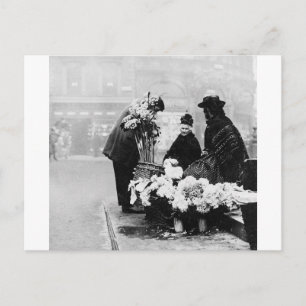 Postal Vendedor de flores de Londres, 1904, Inglaterra
