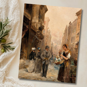 Postal Vendedor de flores - Emil Barbarini