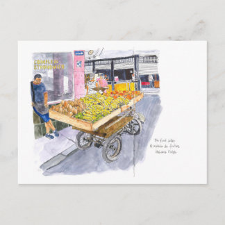 Postal Vendedor de frutas en La Habana Vieja, Cuba