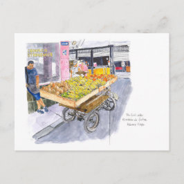 Postal Vendedor de frutas en La Habana Vieja, Cuba