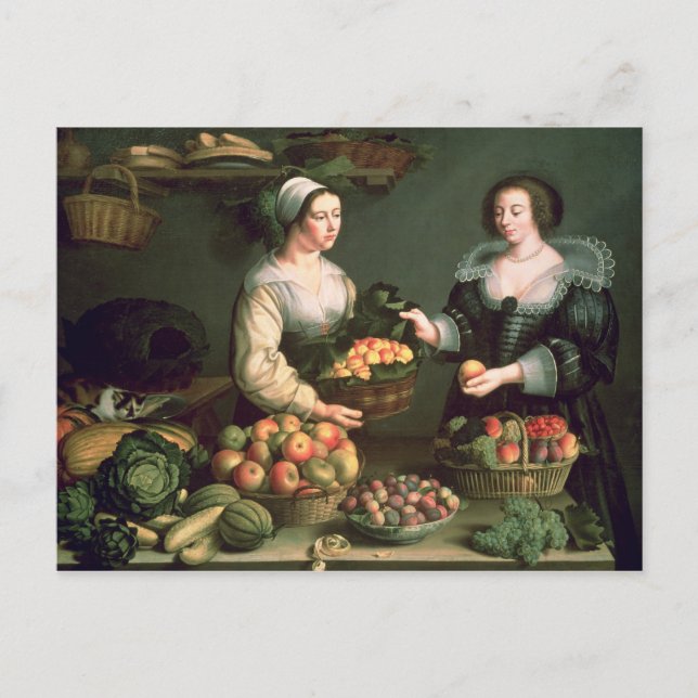 Postal Vendedor de frutas y verduras (Anverso)