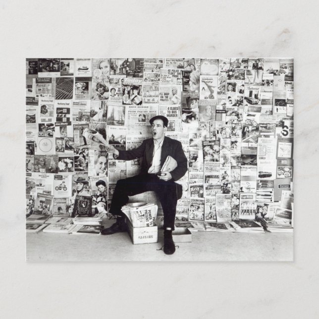 Postal Vendedor de periódicos, c.1960 (Anverso)