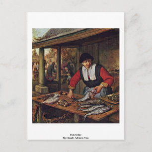 Postal Vendedor De Pescados Por Ostade Adriaen Van