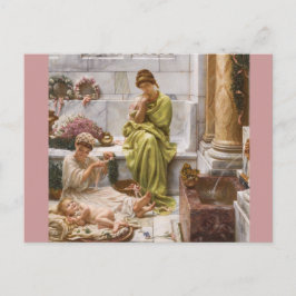 Postal Vendedores de flores en el mercado de rincones