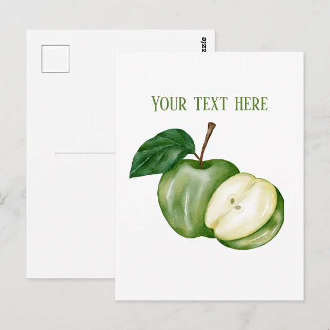 Postal Vendedores de manzanas lindas personalizables  (Anverso / Reverso)