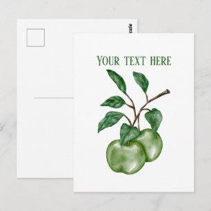 Postal Vendedores de manzanas lindas personalizables