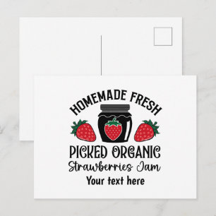 Postal Vendedores de mermelada de fresa lindos 