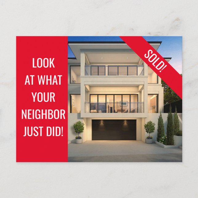 Postal Vender - Postcard divertida - Rojo (Anverso)