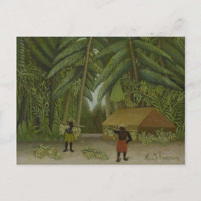 Postal Vendimia de plátano de Henri Rousseau (Anverso)