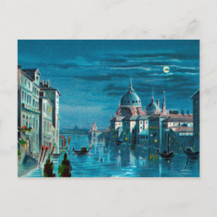 Postal Venecia a la luz de la luna