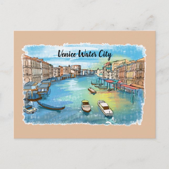 Postal Venecia Ciudad de Agua de Roma (Anverso)