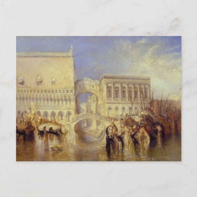 Postal Venecia el Puente de los Suspiros J. M. W. Turner  (Anverso)