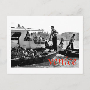 POSTAL VENECIA GONDOLERS EN EL GRAN CANAL