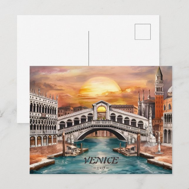 Postal Venecia Italia (Anverso / Reverso)