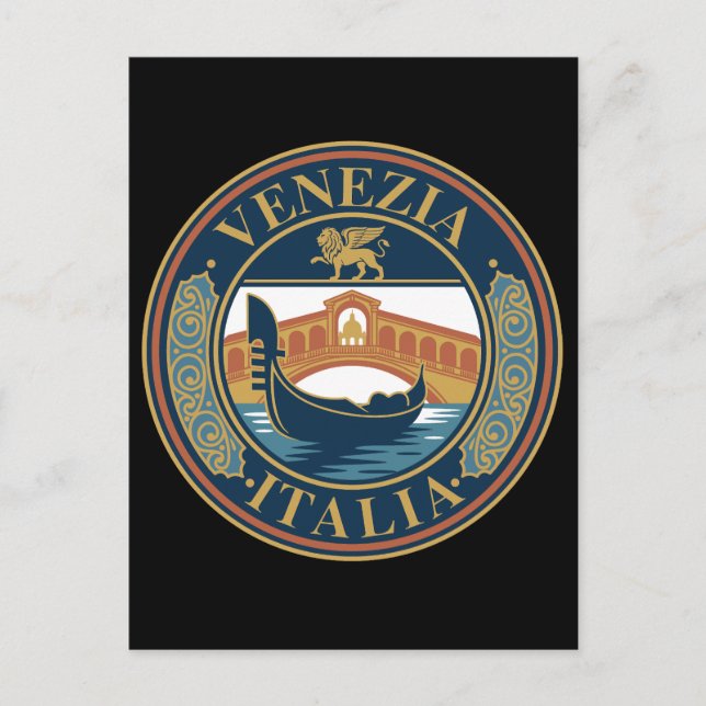 Postal Venecia Italia (Anverso)