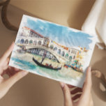 Postal Venecia, Italia - Acuarela<br><div class="desc">Obra de arte personalizado de los lugares más hermosos de la Tierra,  Ilustraciones personalizadas de los lugares más bellos de la Tierra,  Création personnalisée des plus beaux endroits sur terre,  Kundenspezifische Grafik der schönsten Plätze auf Erde</div>