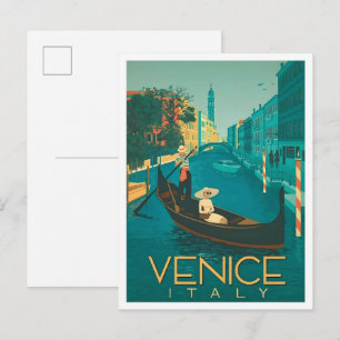 Postal Venecia Italia Arte Vintage Viajes