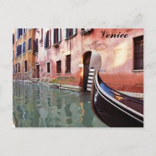Postal Venecia Italia Canal Gondola