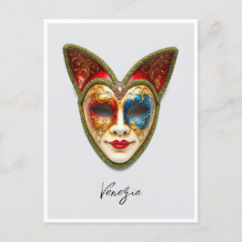 Postal Venecia Italia Carnaval Gatto Mascarada