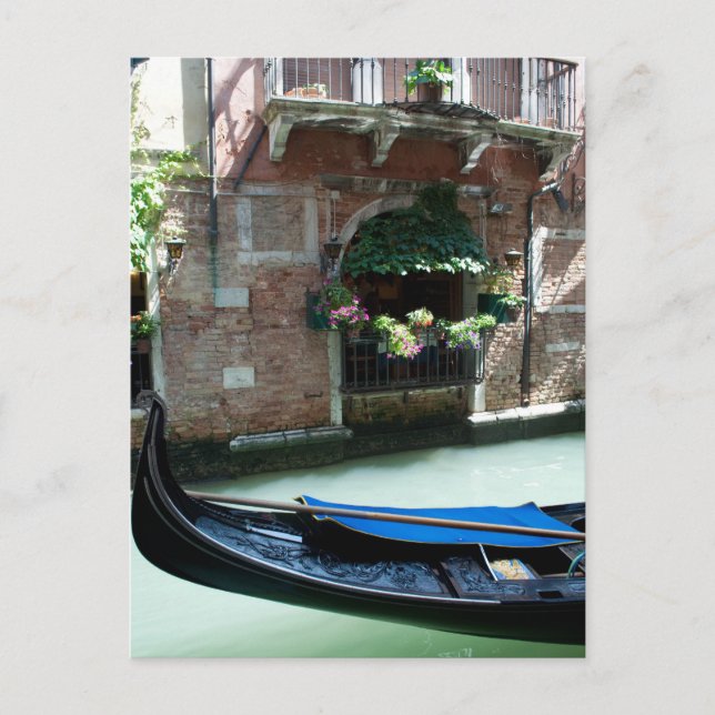 Postal Venecia, Italia - Foto de detalle Gondola (Anverso)