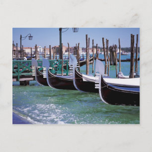 Postal Venecia Italia Gondola Boats ~ Romance italiano