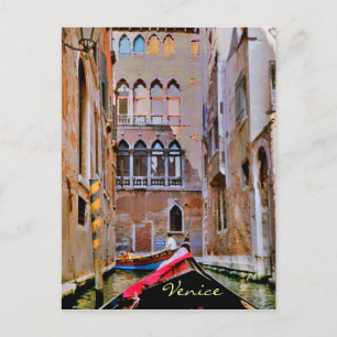 Postal Venecia Italia Gondola Postcard