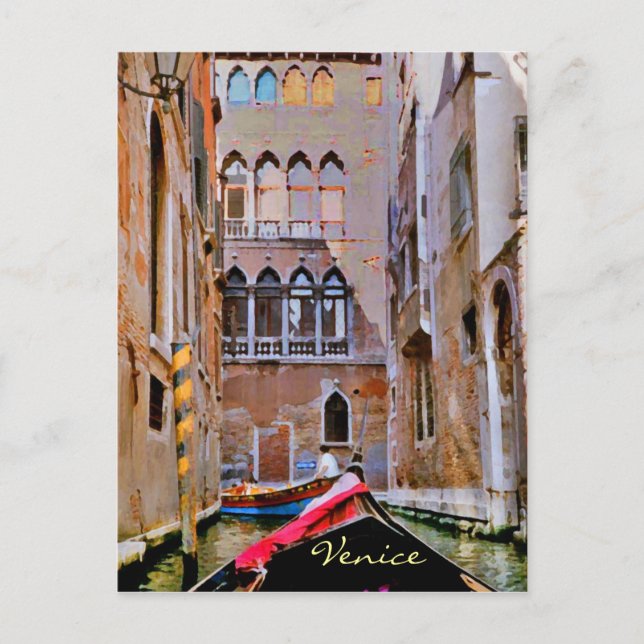 Postal Venecia Italia Gondola Postcard (Anverso)