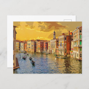 Postal Venecia Italia Gondola Waterway Building #15
