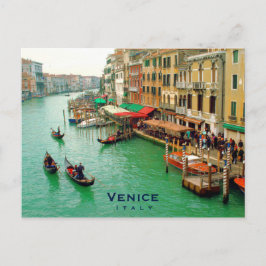 Postal Venecia, Italia - Góndolas En Gran Canal
