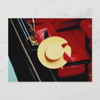 Postal Venecia Italia Gondoliers Gorra ~ Romance italiano