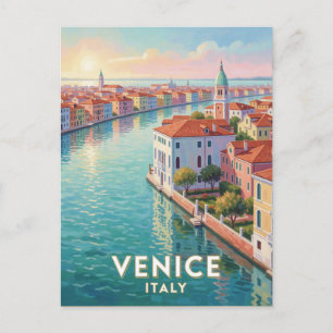 Postal Venecia Italia Gran Canal Escena de Viaje 🚤