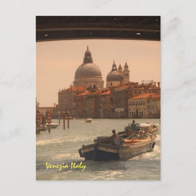 Postal Venecia Italia Gran Canal Vintage (Anverso)