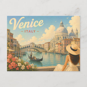 Postal Venecia, Italia - La Señora del Sombrero Viajes