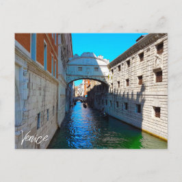 Postal Venecia Italia Puente de Sighs Canal Travel