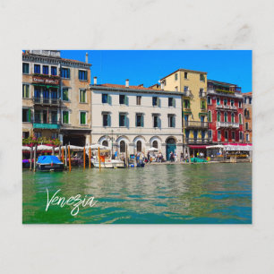 Postal Venecia Italia Riva Del Vin Gran Canal