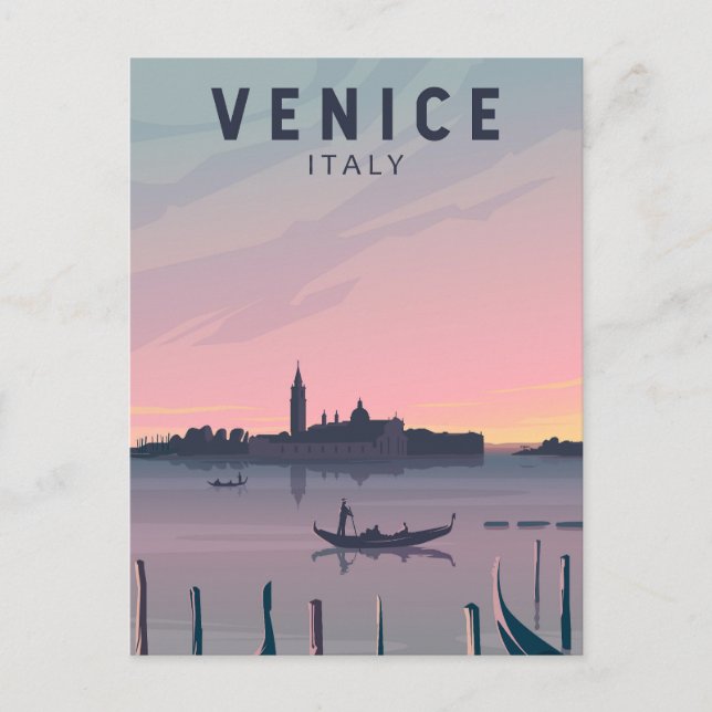 Postal Venecia Italia Viaje Arte Vintage (Anverso)