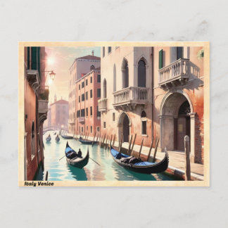 Postal Venecia Italia Viaje Vintage